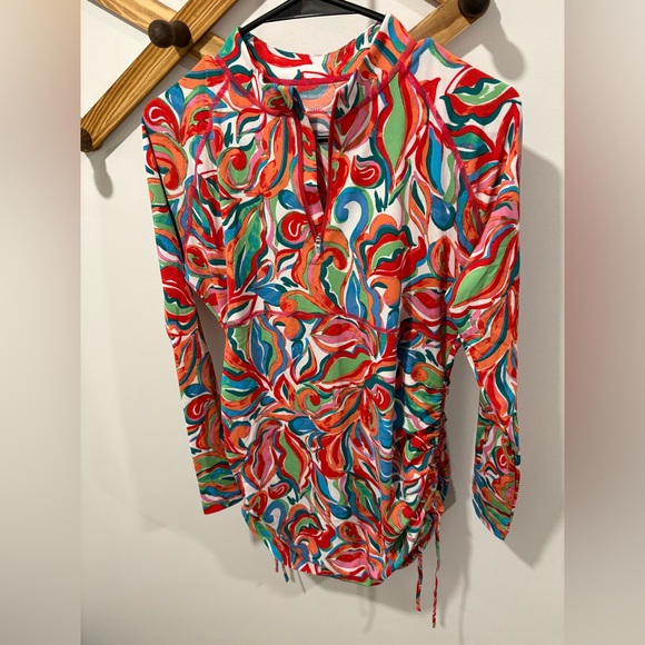 Coolibar Other - Coolibar Hokulani Ruche Swim Shirt with UPF 50+ sun protection